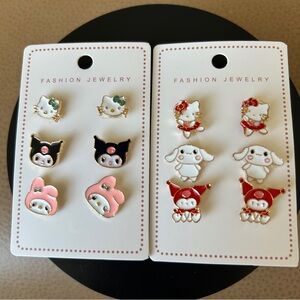 2 For $9 Cute Character Earring Sets - Multicolor